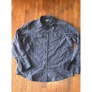 LL Bean Signature Archive 1933 Chamois Cloth Shirt Mens XL Slim Fit Navy Blue